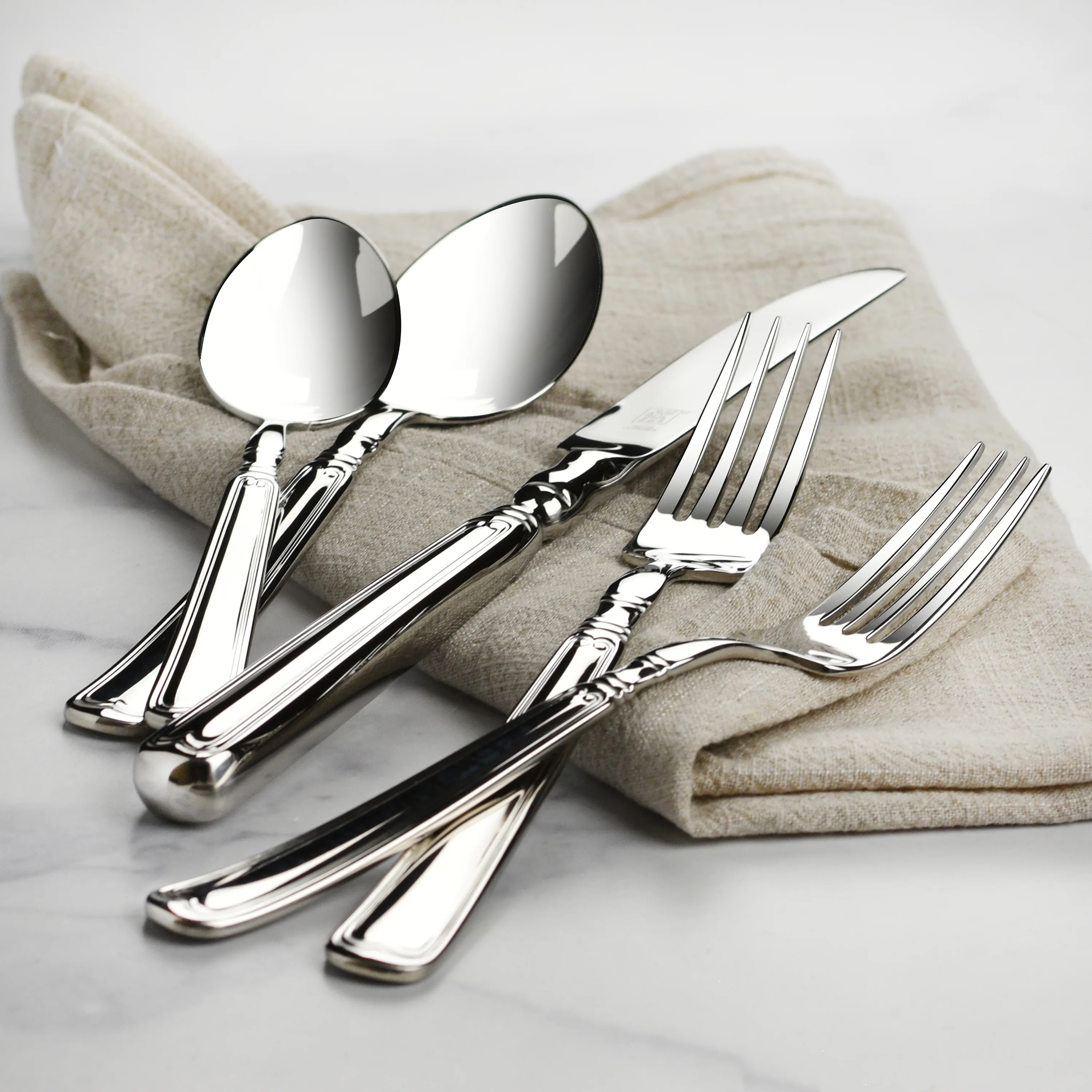 Zwilling Vintage 45 Piece Stainless Steel Flatware Set - Image 6