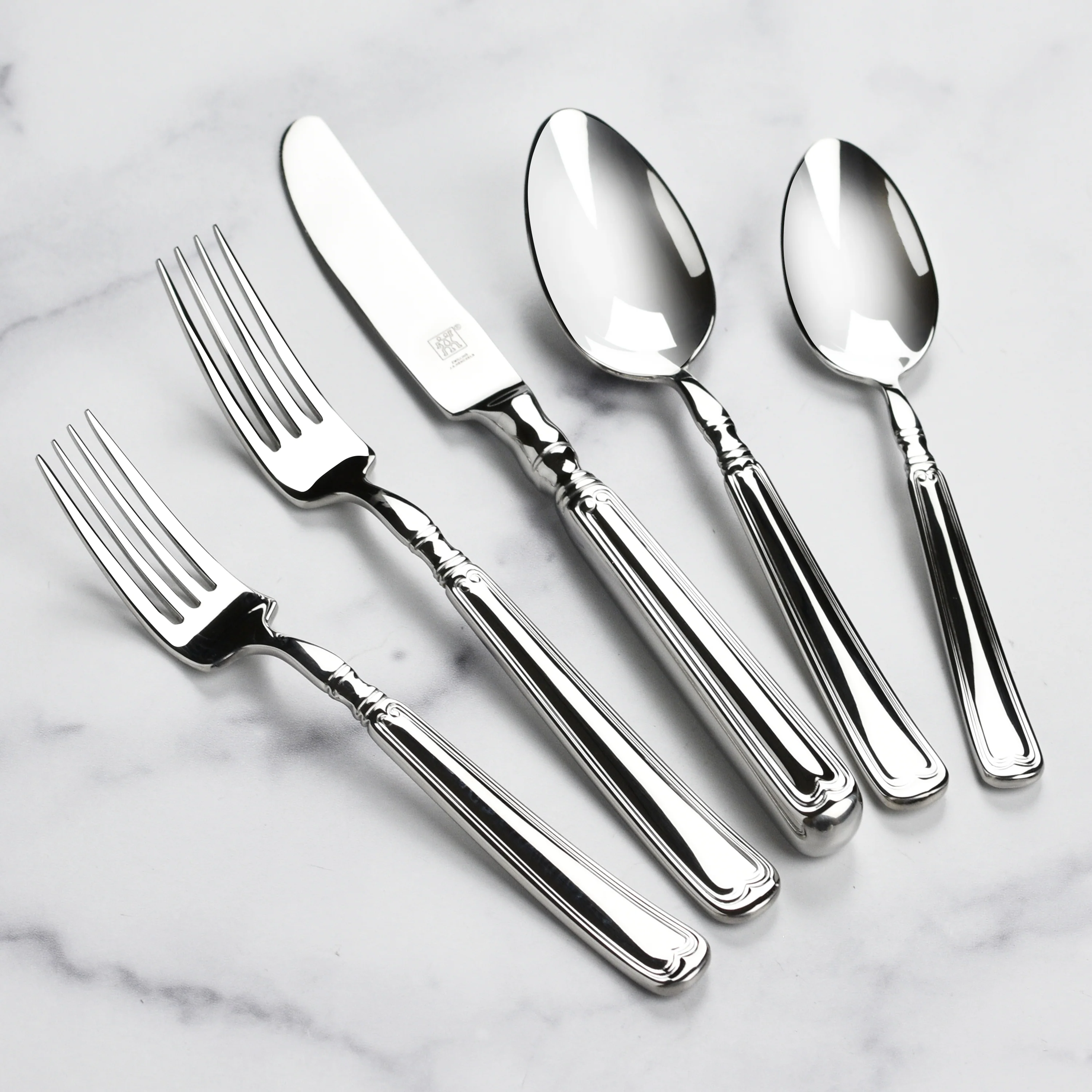 Zwilling Vintage 45 Piece Stainless Steel Flatware Set - Image 7